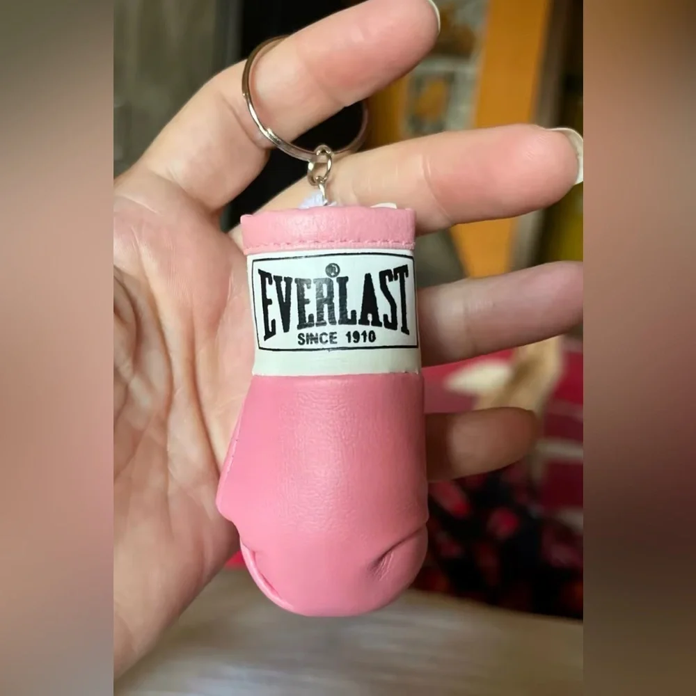 Pink Everlast Boxing Glove Keychain/ Handbag Charm Miniature Vegan Leather